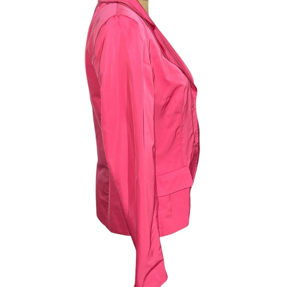 Max Mara Pink Cropped Silk Blend Jacket‎ Made In Italy Size 10 - Picture 2 of 9